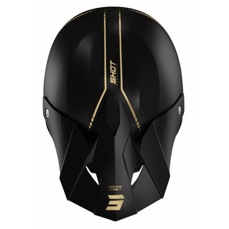 Motocross Helm Shot Furious Raw 3.0 schwarz-gold Ausverkauf