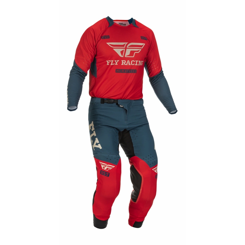 Motocross-Hose FLY Racing Evolution DST 2022 rot-grau