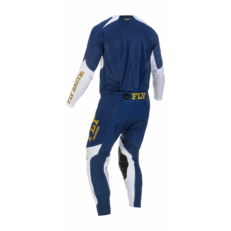 Motocross-Hose FLY Racing Evolution DST 2022 blau-weiß-gold