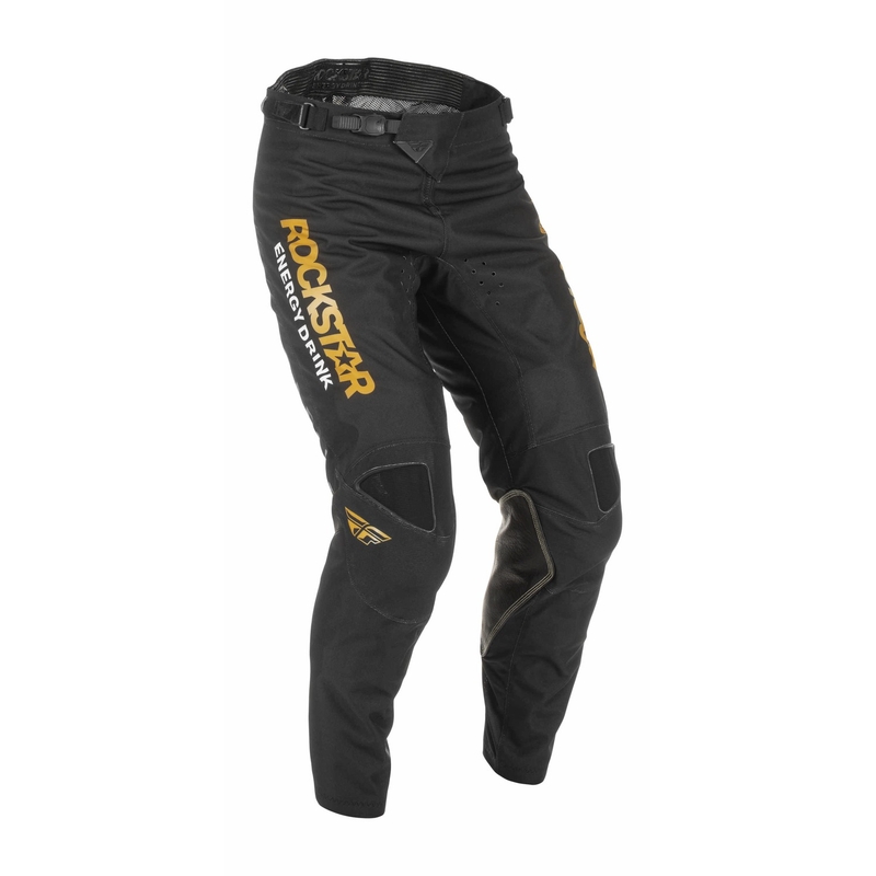 Motocross-Hose FLY Racing Kinetic Rockstar 2022 gold-schwarz Ausverkauf