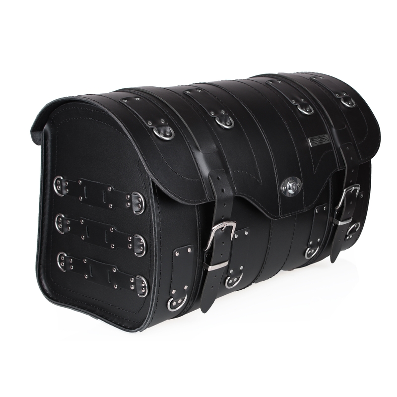 Chopper RSA-15A Motorradkoffer aus Leder mit Schloss
