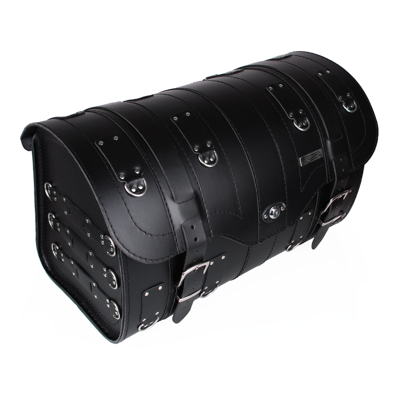 Chopper RSA-15A Motorradkoffer aus Leder mit Schloss