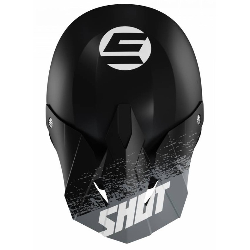 Motocross Helm Shot Furious Roll schwarz-grau