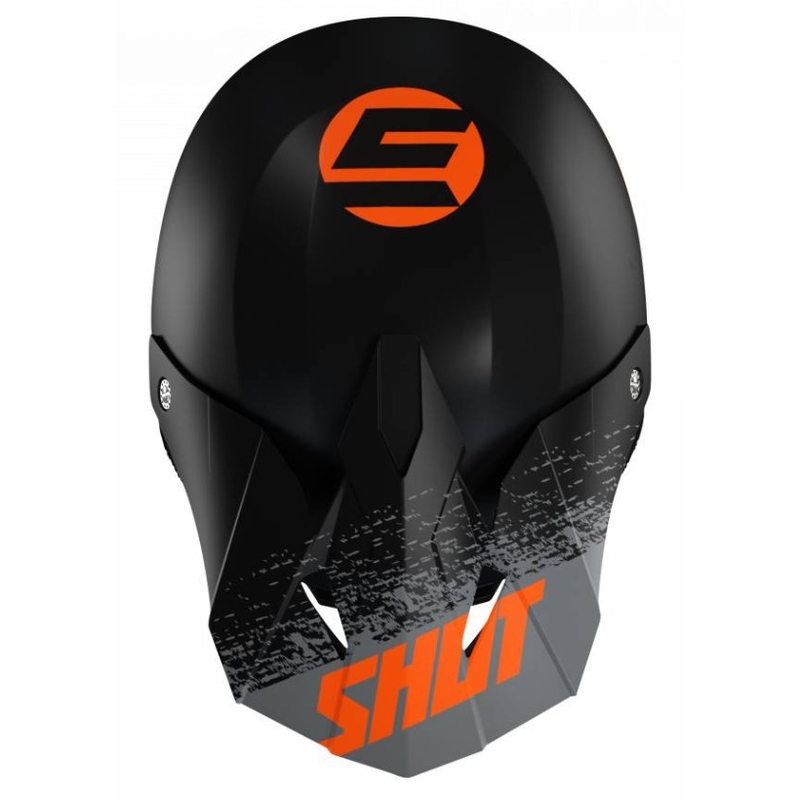 Motocross Helm Shot Furious Roll schwarz-orange