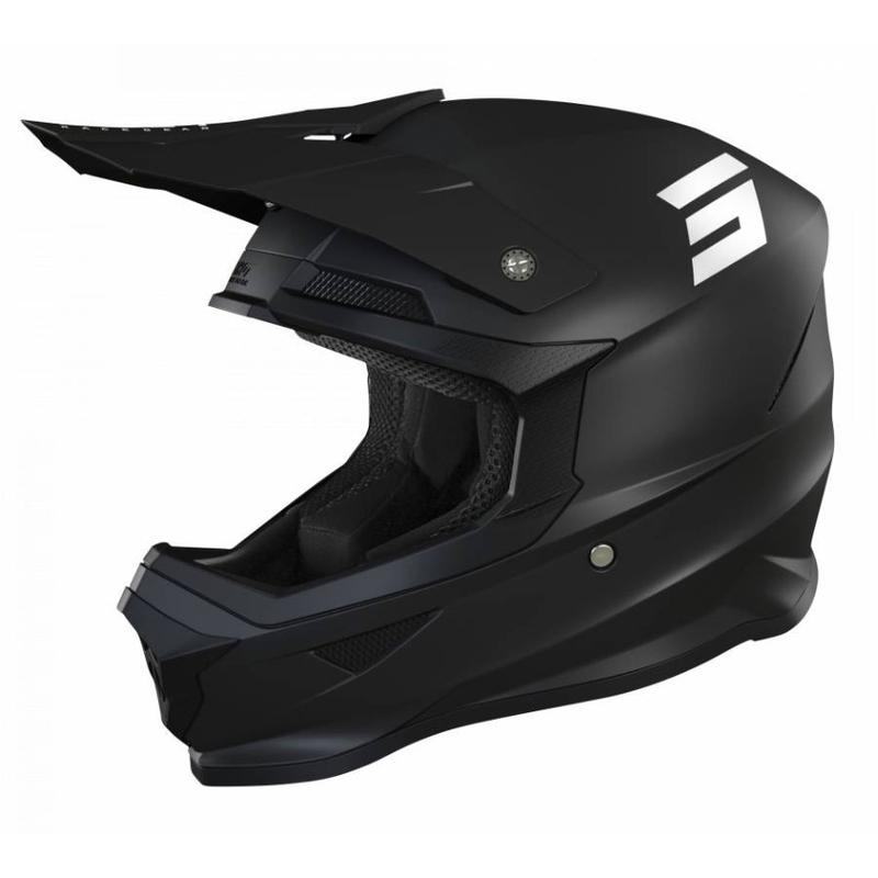 Motocross Helm Shot Furious Solid 2.0 schwarz Ausverkauf
