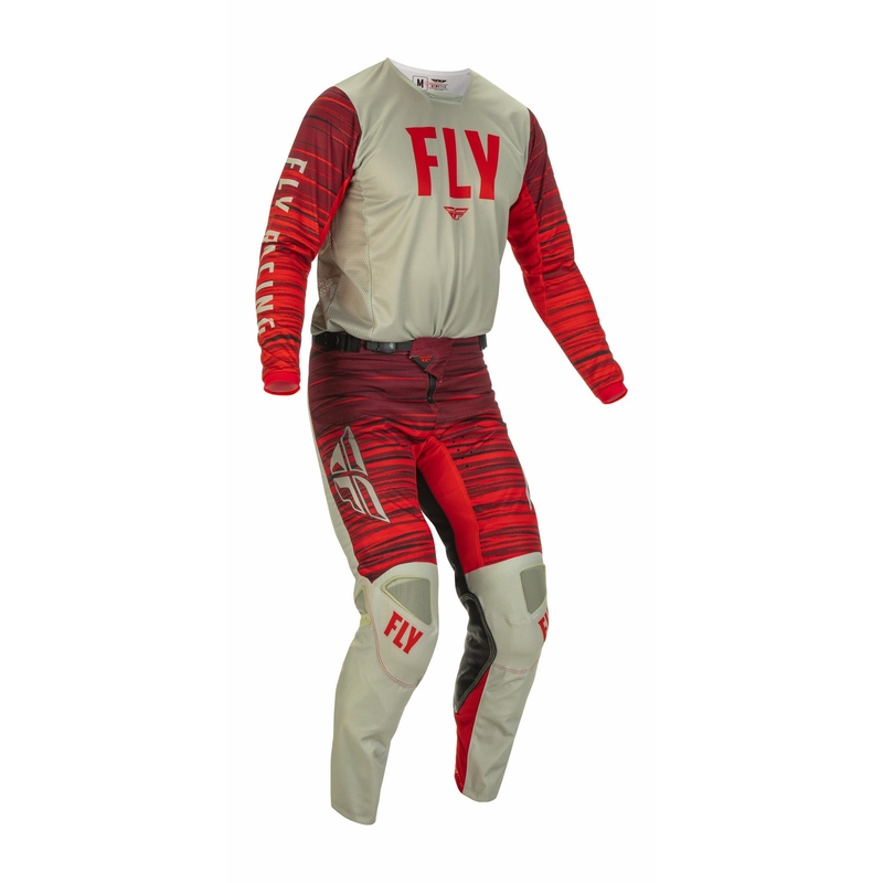Motocross-Hose FLY Racing Kinetic Wawe 2022 grau und rot