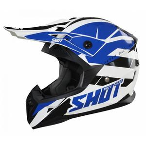 Motocross-Helm Shot Pulse Revenge schwarz-weiß-blau