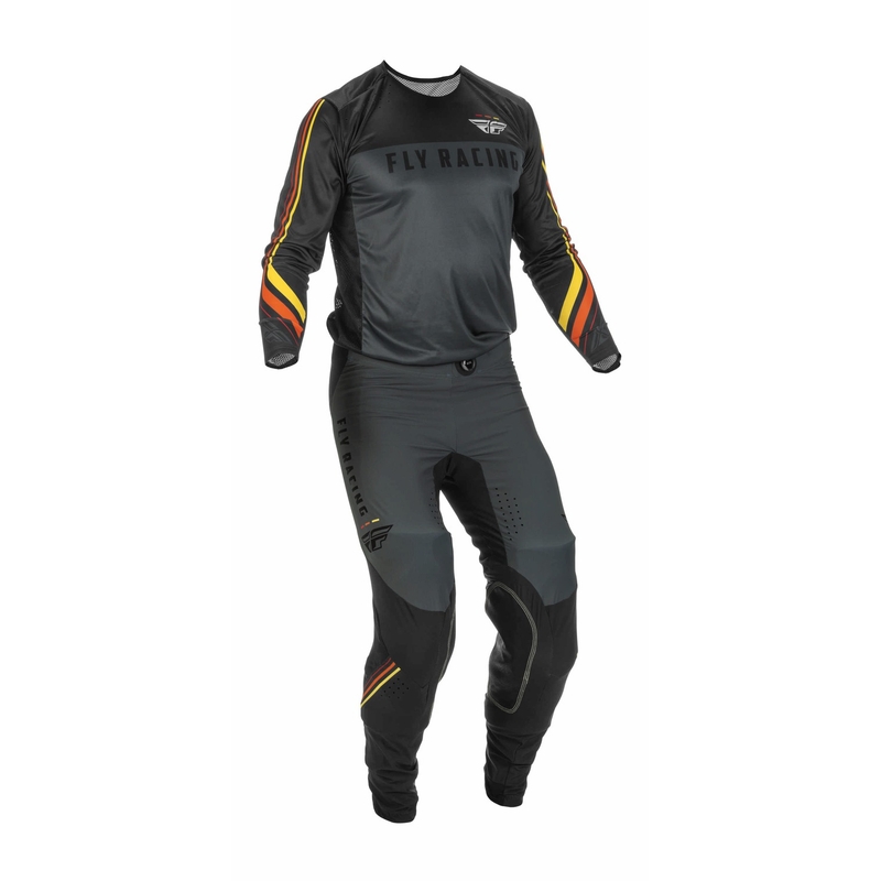 Motocross-Hose FLY Racing Lite 2022 rot-gelb-grau