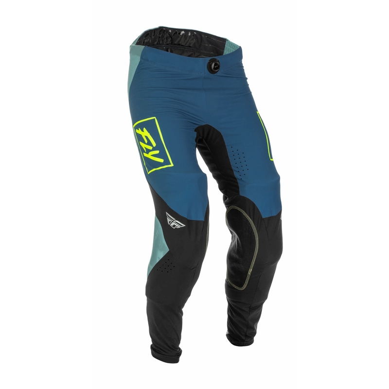 Motocross-Hose FLY Racing Lite 2022 grau-türkis hi-vis