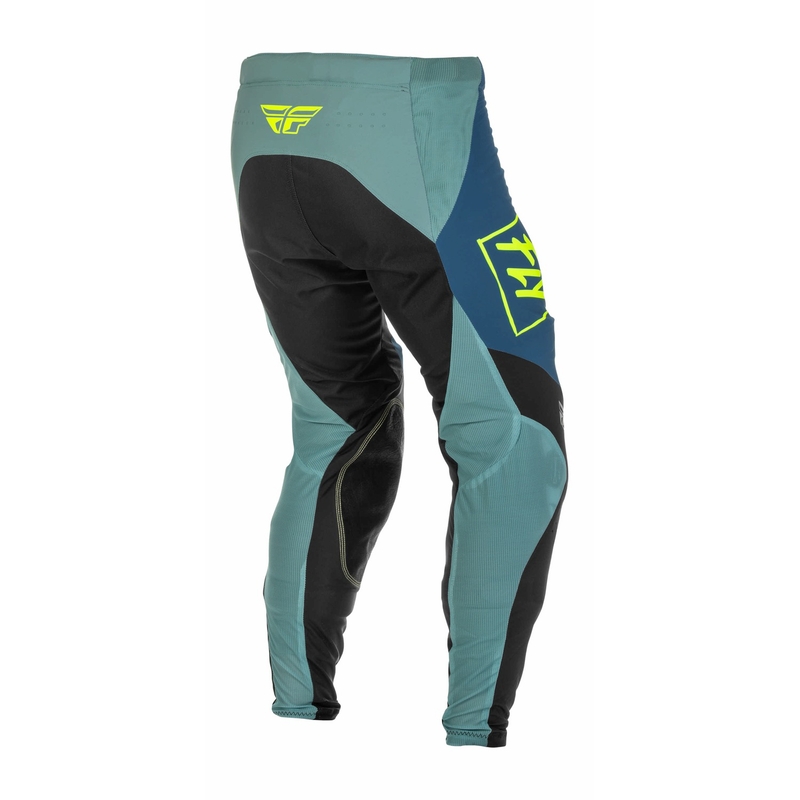 Motocross-Hose FLY Racing Lite 2022 grau-türkis hi-vis