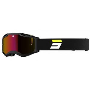 Motocross-Schutzbrille Shot Iris 2.0 Tech fluo gelb-weiß-schwarz