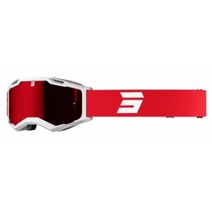 Motocross-Schutzbrille Shot Iris 2.0 Tech weiß-rot