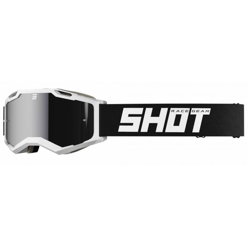 Motocross-Brille Shot Iris 2.0 Solid schwarz und weiß