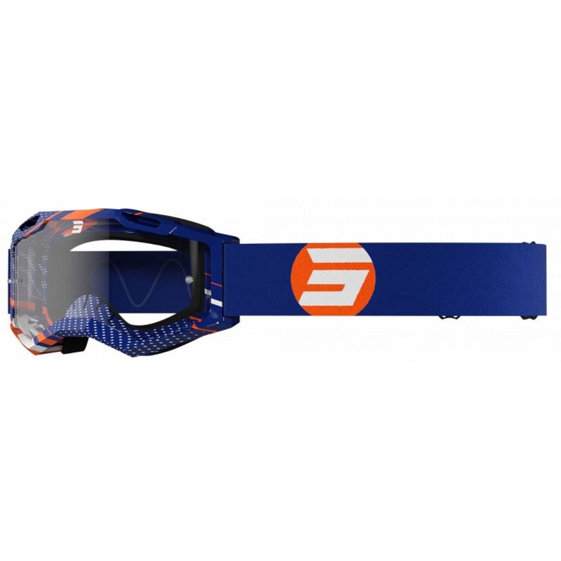 Motocross-Schutzbrille Shot Assault 2.0 Focus blau-orange