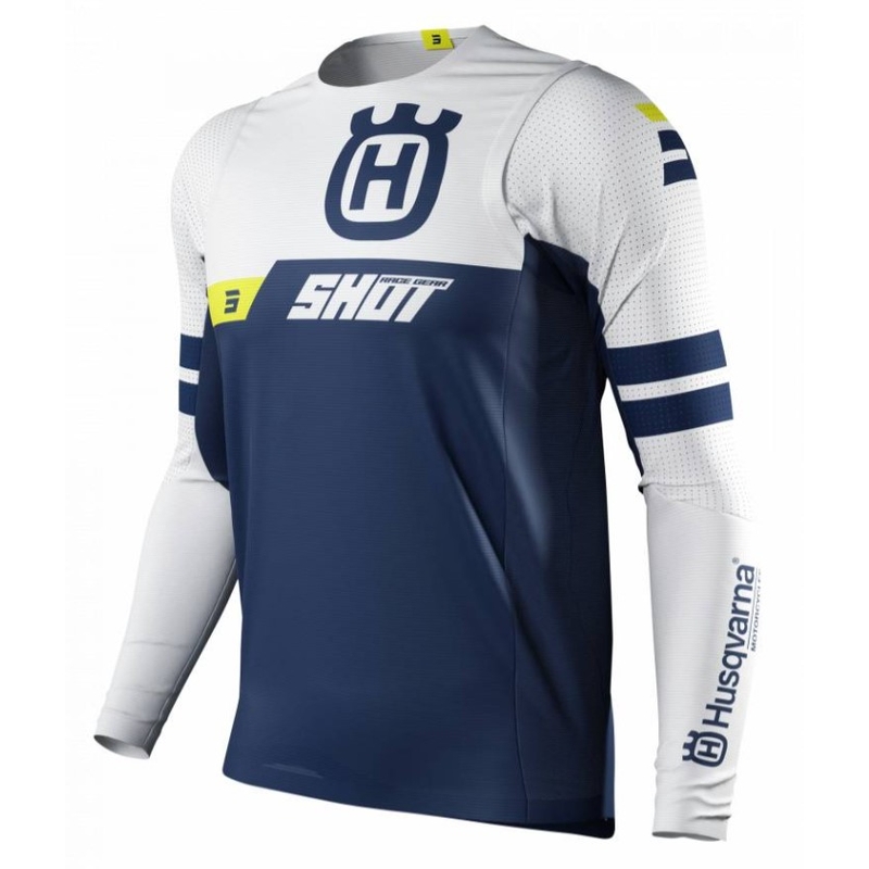 Motocross Trikot Shot Aerolite Husqvarna blau