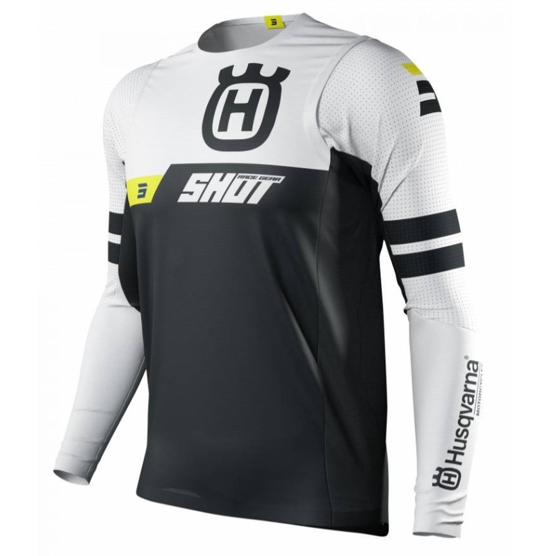 Motocross Trikot Shot Aerolite Husqvarna schwarz