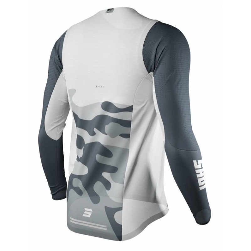Motocross-Trikot Shot Aerolite Prime weiß-grau