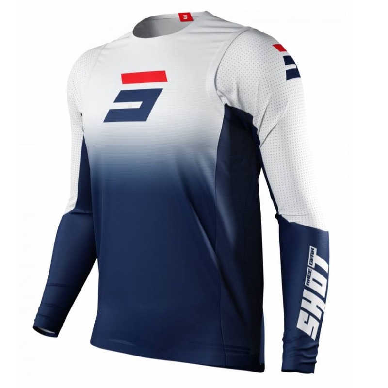 Motocross Trikot Shot Aerolite Gradient blau und weiß