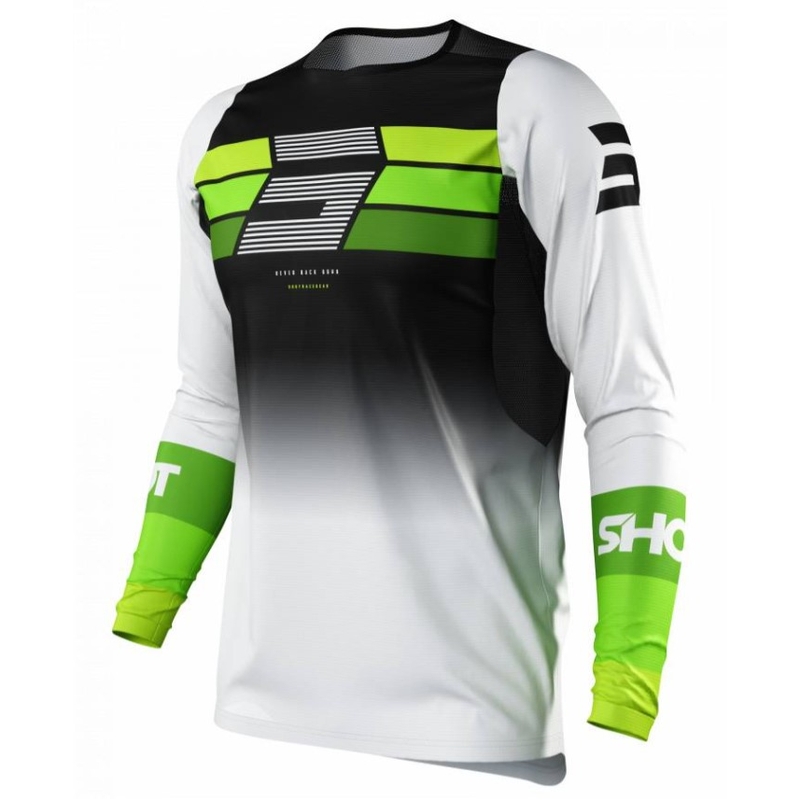 Motocross Trikot Shot Contact Story schwarz-weiß-grün Ausverkauf