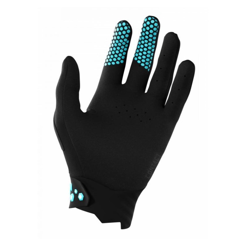 Motocross-Handschuhe Shot Contact schwarz-türkis sale Ausverkauf