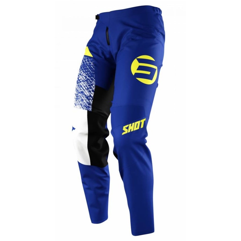 Motocross-Hose Shot Devo Roll Blau-Weiß-Gelb Sale Ausverkauf