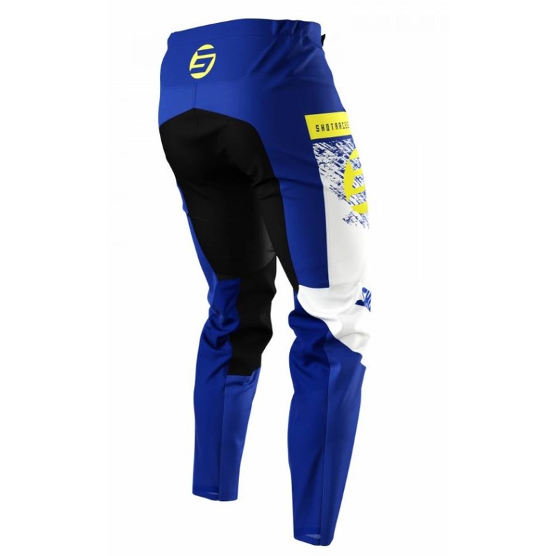 Motocross-Hose Shot Devo Roll Blau-Weiß-Gelb Sale Ausverkauf