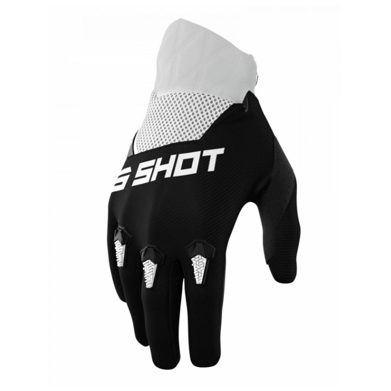 Motocross Handschuhe Shot Devo schwarz und weiß Ausverkauf