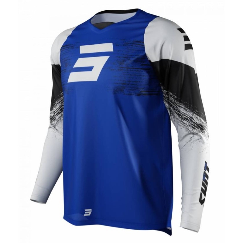 Motocross Trikot Shot Raw Burst blau-weiß-schwarz Ausverkauf
