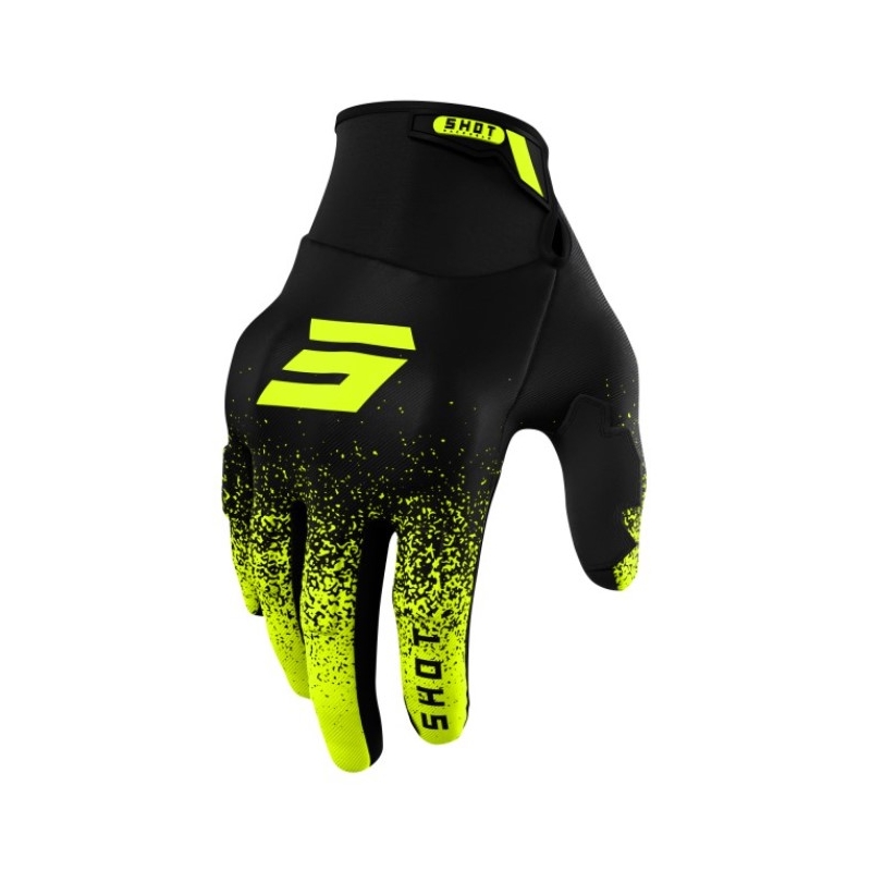 Motocross Handschuhe Shot Drift Edge schwarz-fluo gelb Ausverkauf