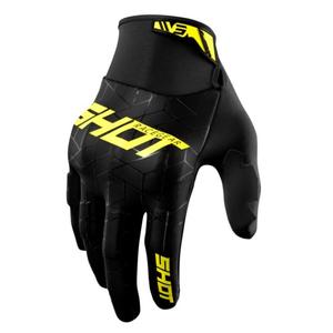Motocross-Handschuhe Shot Drift Spider schwarz-gelb Ausverkauf