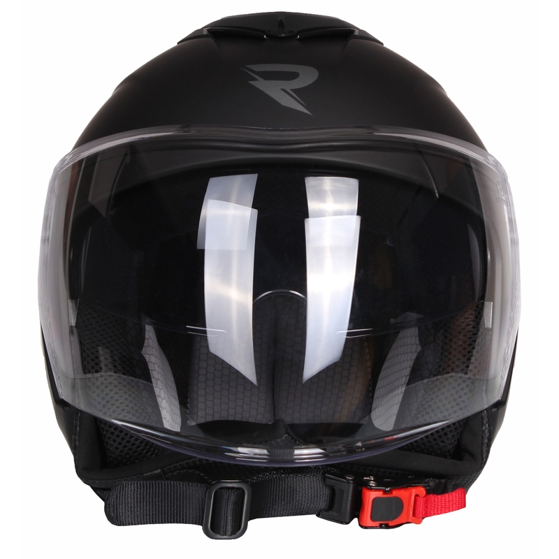 Offener Motorradhelm Street Racer Pilot Schwarz Matt
