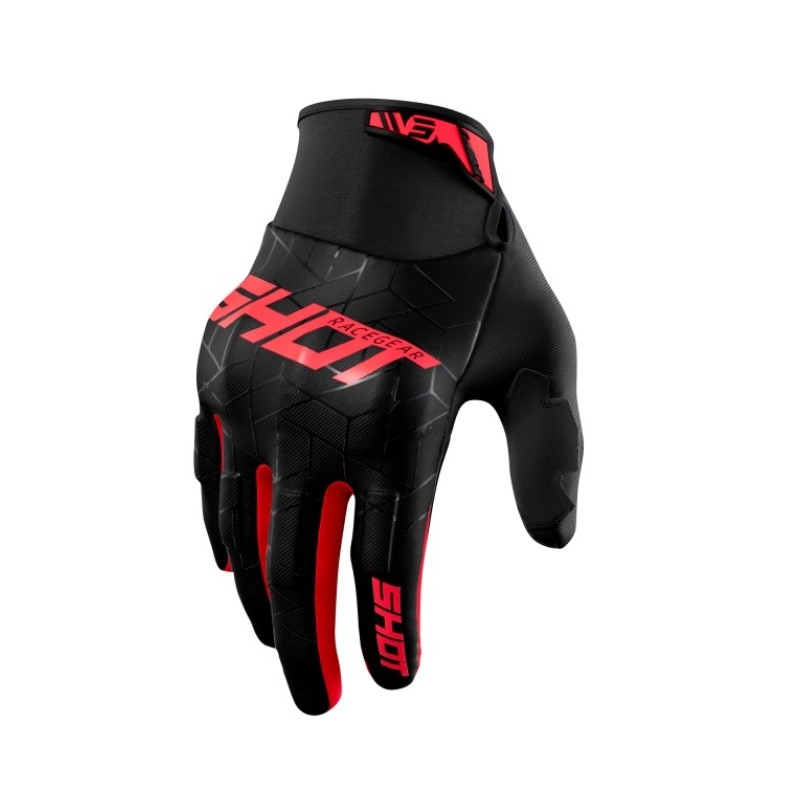Motocross Handschuhe Shot Drift Spider schwarz-rot