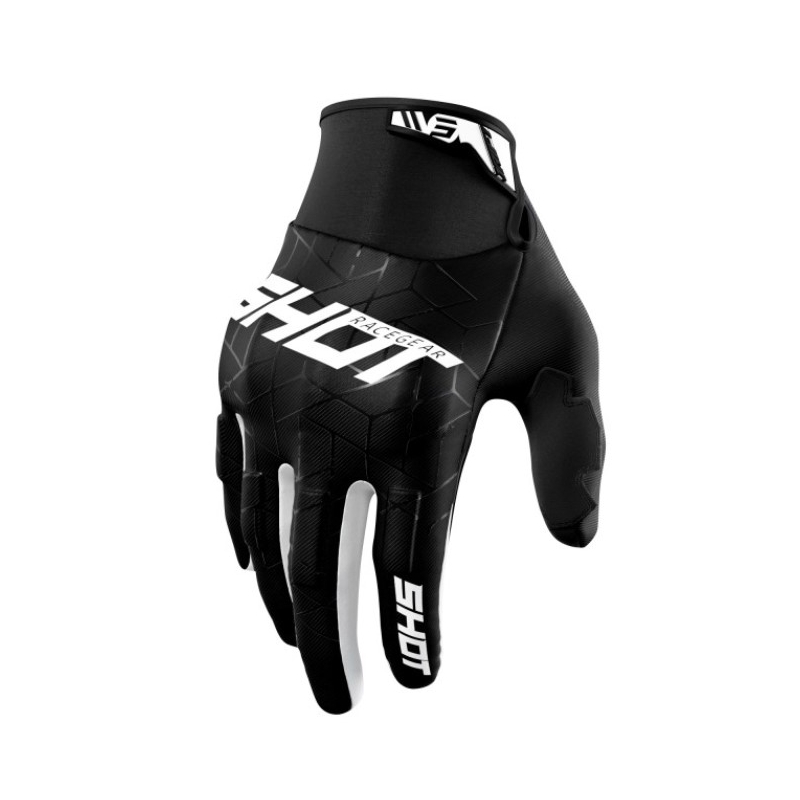 Motocross Handschuhe Shot Drift Spider schwarz und weiß