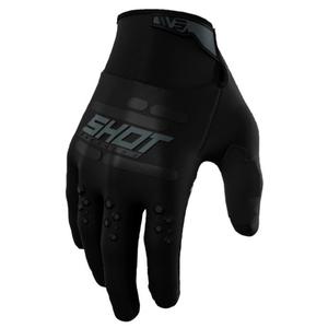 Motocross-Handschuhe Shot Vision schwarz Ausverkauf