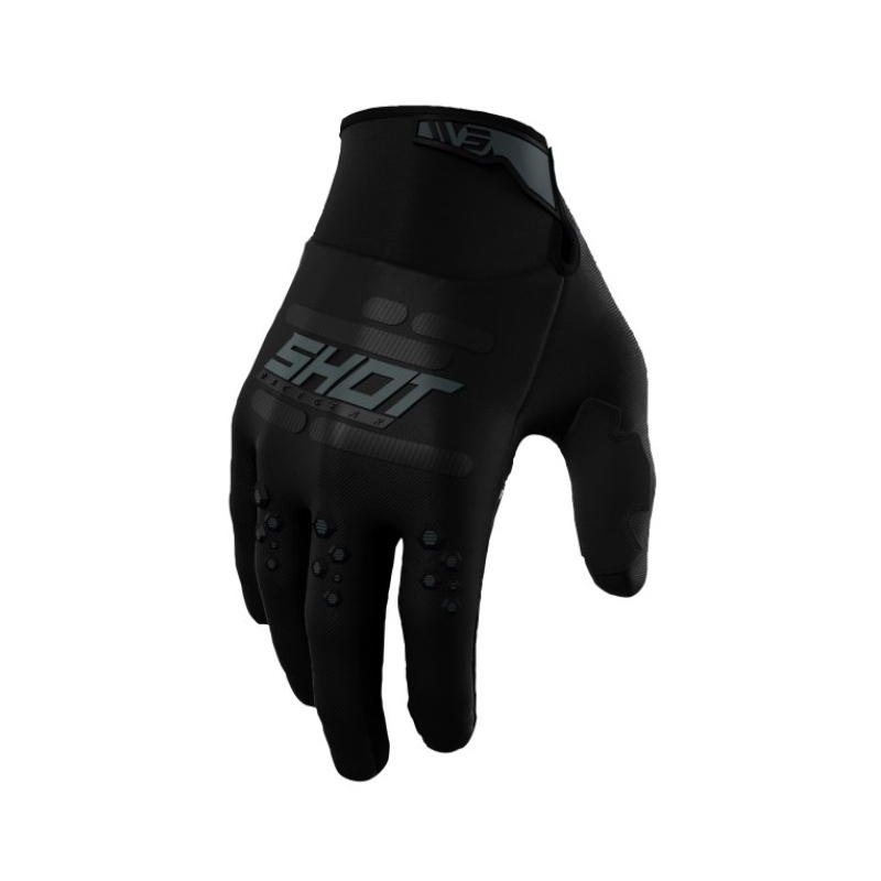 Motocross-Handschuhe Shot Vision schwarz Ausverkauf