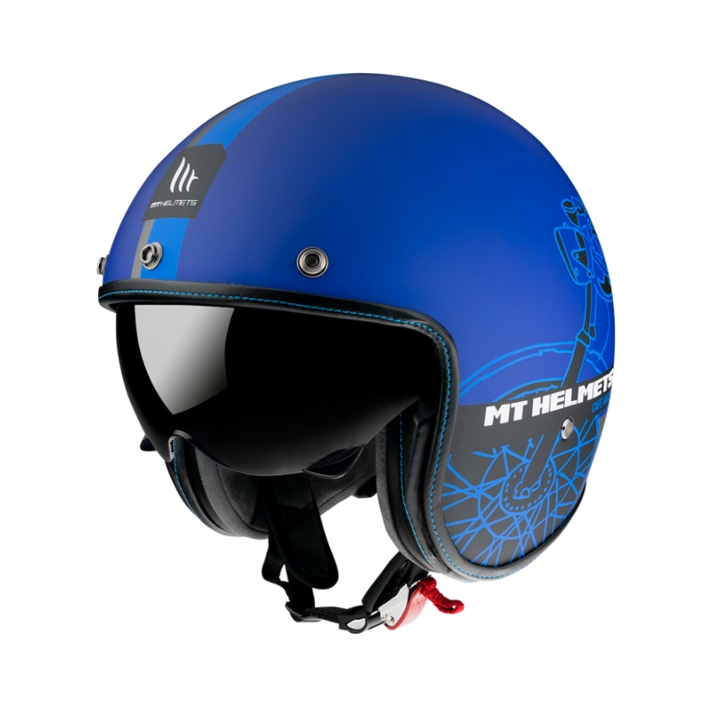 Offener Helm MT LeMans OF507SV LeMans 2 SV Cafe Racer blau - Klasse II