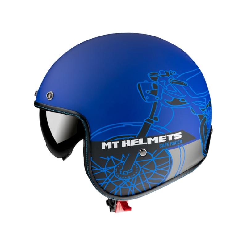 Offener Helm MT LeMans OF507SV LeMans 2 SV Cafe Racer blau - Klasse II