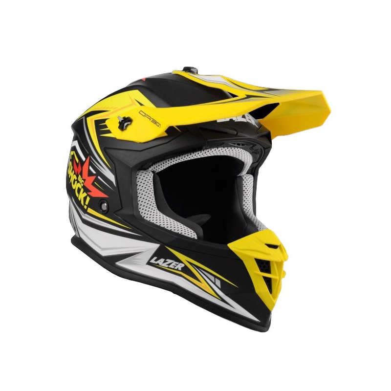 Lazer OR301 Shock Replica schwarz-gelb-weiß Motocross-Helm