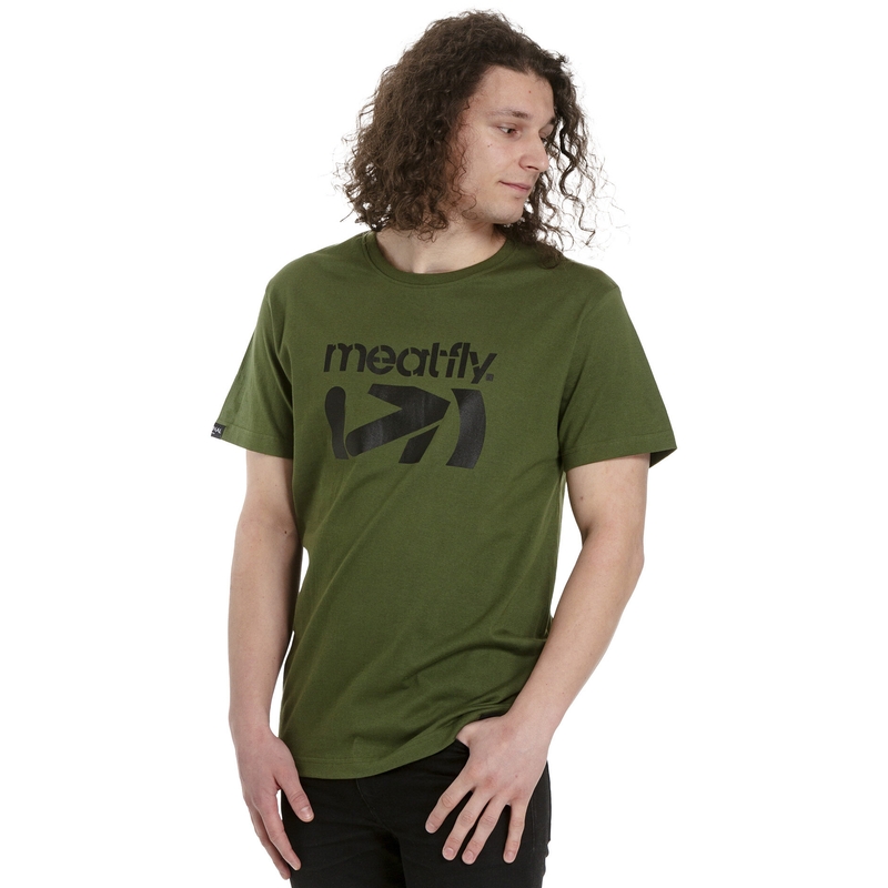 T-shirt Meatfly Podium grün Ausverkauf