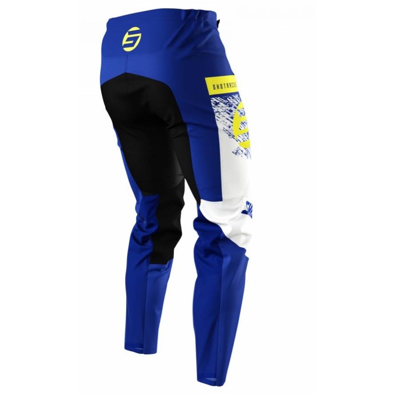 Kinder Motocross Hose Shot Devo Roll fluo gelb-blau Ausverkauf
