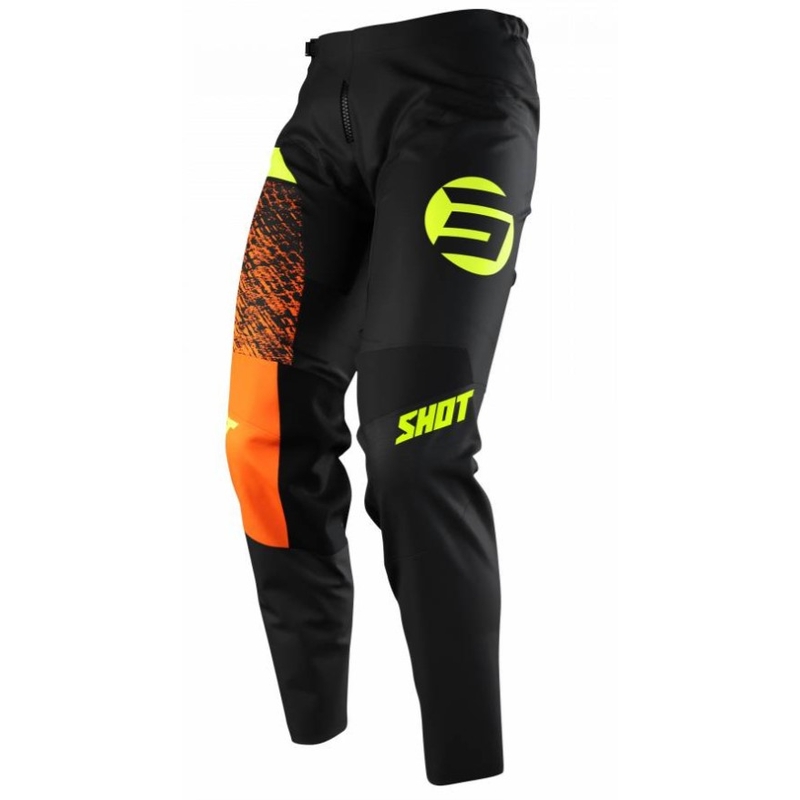 Kinder Motocross-Hose Shot Devo Roll Orange und Schwarz Ausverkauf