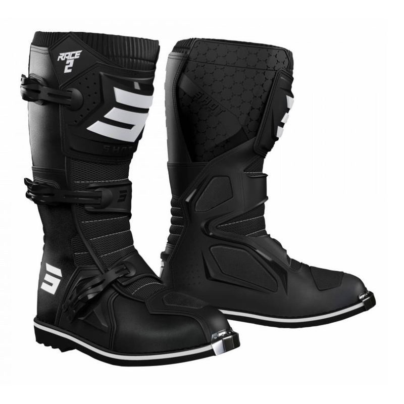 Kinder-Motorradstiefel Shot Race Schwarz