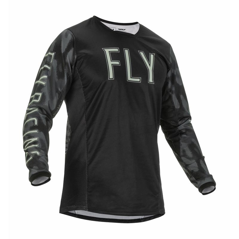 Motocross Trikot FLY Racing Kinetic S.E. 2022 schwarz-grau camo