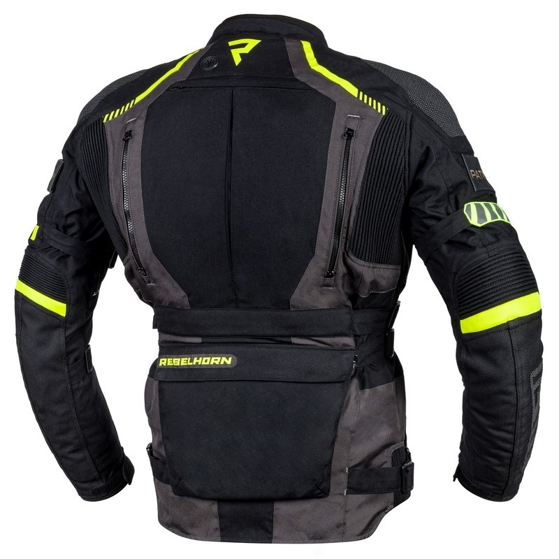 Rebelhorn Patrol schwarz-grau-fluorgelbe Motorradjacke