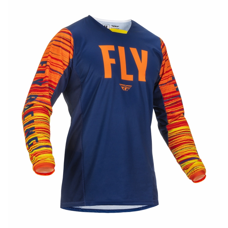 Motocross-Trikot FLY Racing Kinetic Wawe 2022 blau-orange