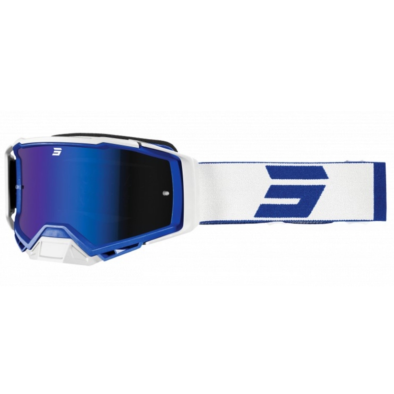 Motocross-Brille Shot Core blau und weiß