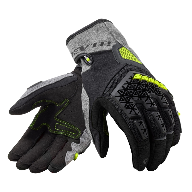 Motorradhandschuhe Revit Mangrove silber-schwarz-fluo gelb