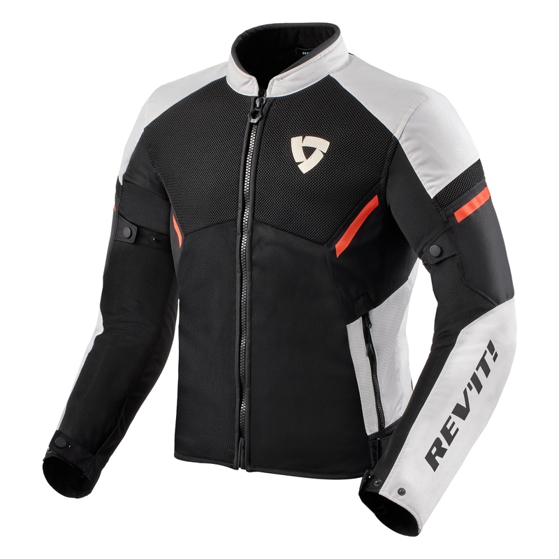 Revit GT-R Air 3 schwarz-weiß-fluorrote Motorradjacke