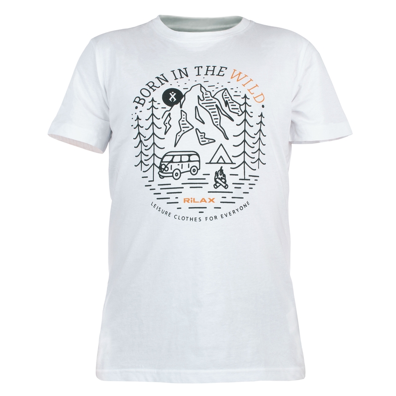 Herren-T-Shirt Rilax Morik weiß Ausverkauf