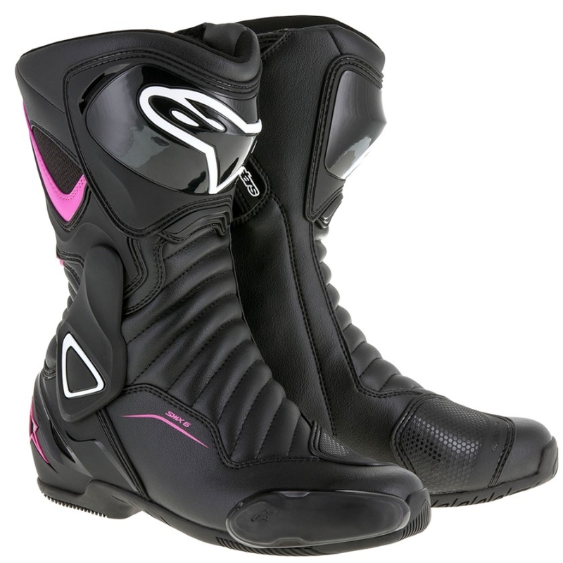 Alpinestars Stella S-MX 6 Damen Motorradstiefel Schwarz, Lila und Weiß